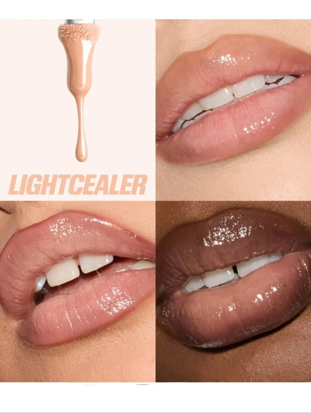 HUDA BEAUTY Faux Filler Extra Shine Lip Gloss in Lightcealer | NWT